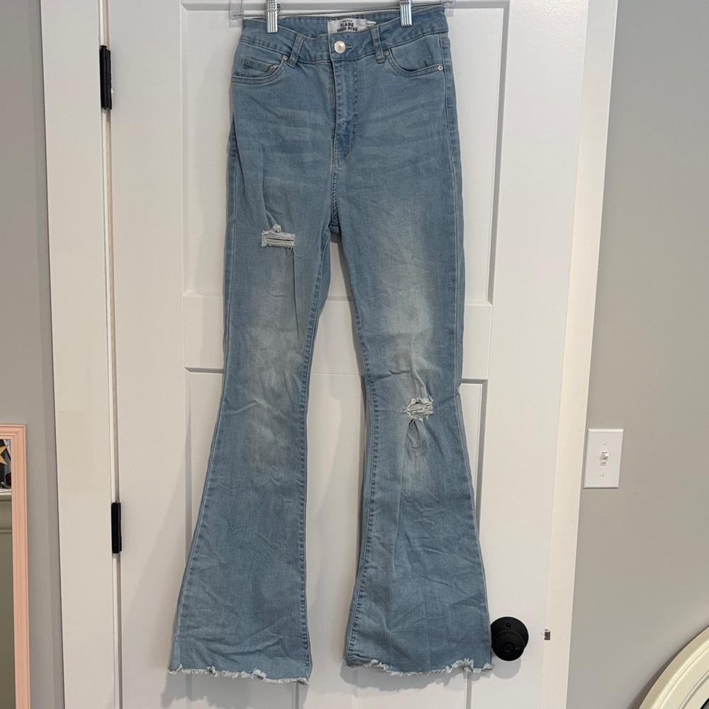 Refuge Denim Women's Blue Flared Jeans